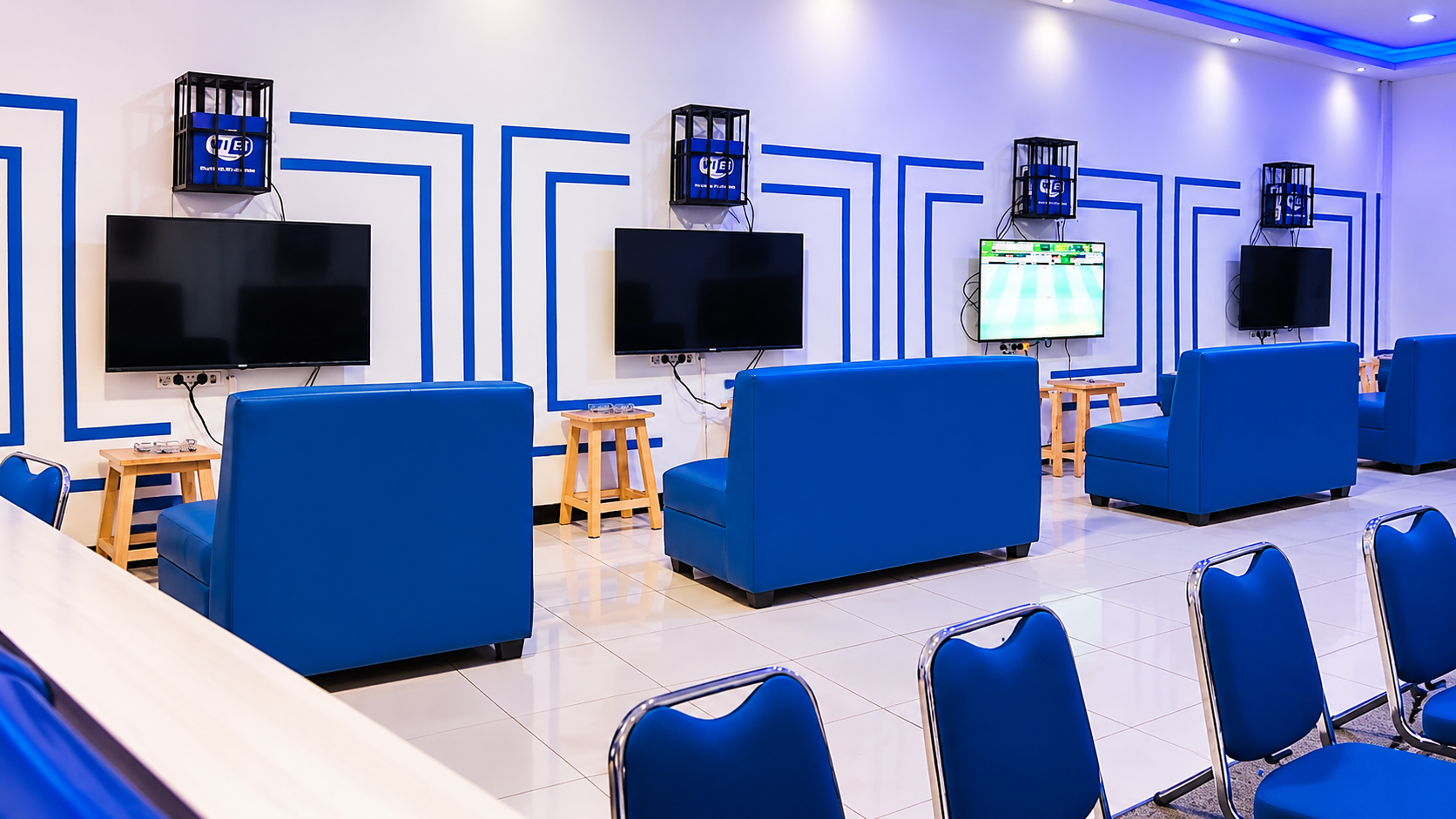 Suasana ruang rental PlayStation Panda Playstation